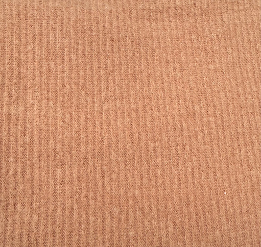 Fuzzy Peach - Single Bow - Sweater Rib