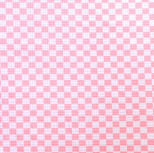 Pink Check Bullet - Headwrap