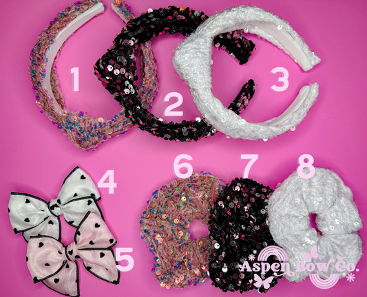 Be Mine Scrunchies, Headbands, and Sailors