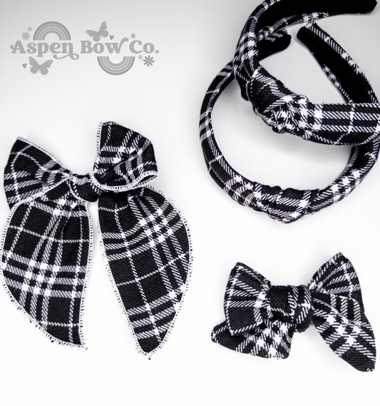 Black Flannel Plaid (Roxy/Sailor/Headband)