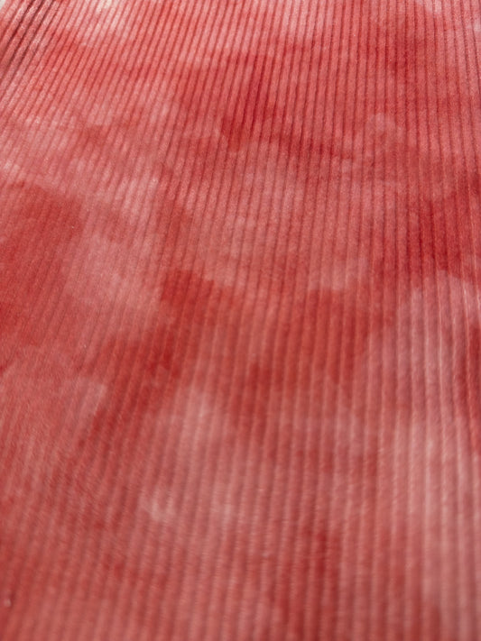 Red Watercolor - Piggies (ribbed velvet)