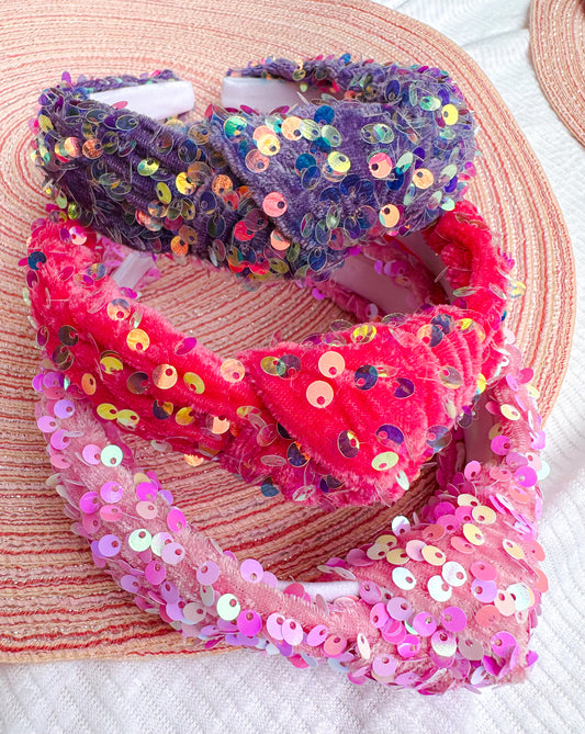 Sequin Knotted Headbands