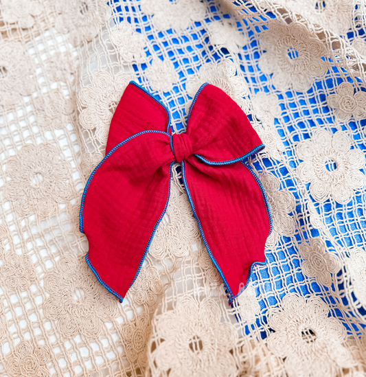 Red & Royal Linen Sailors