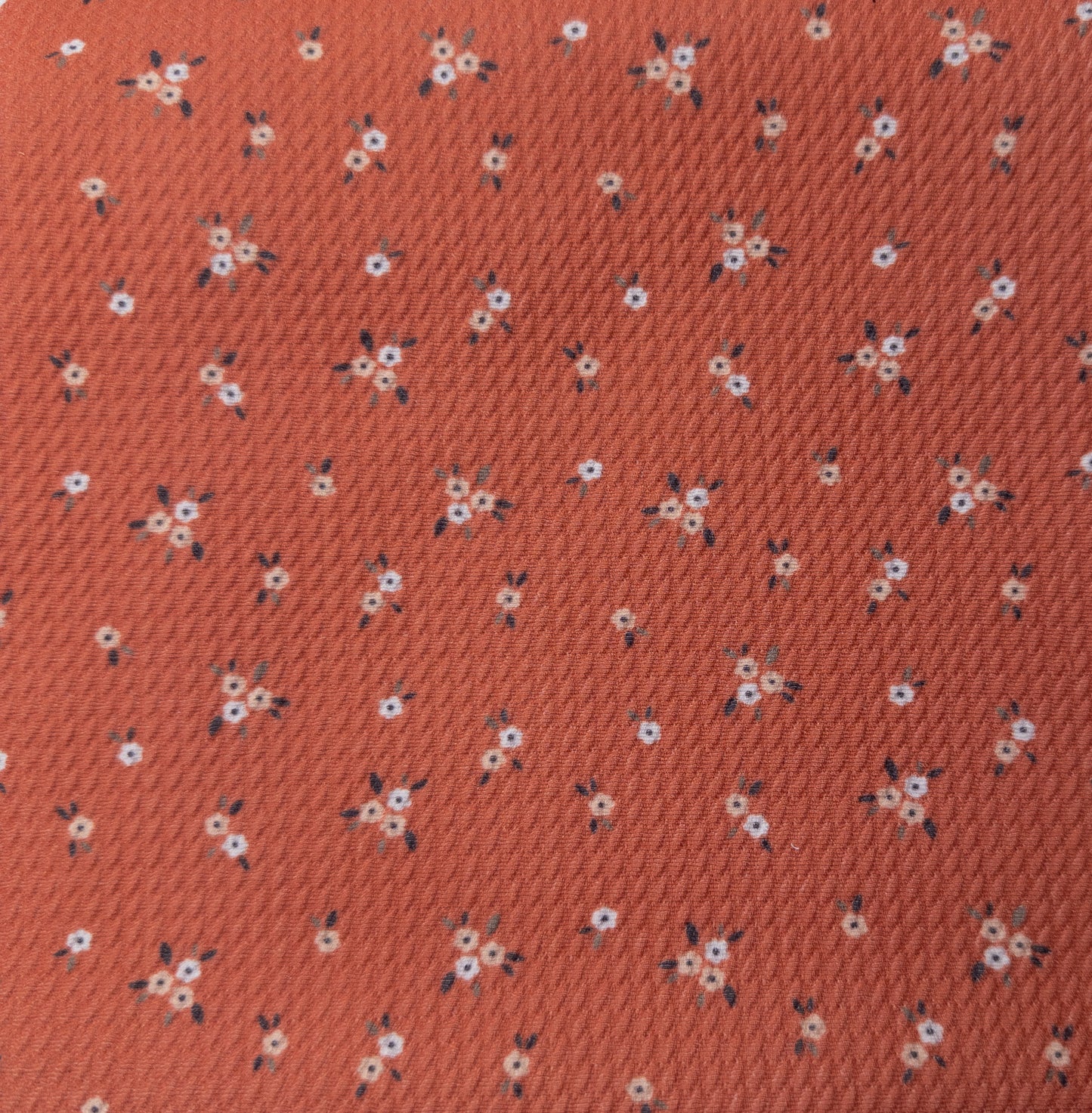 Muted Orange Floral Bullet - Single Bow