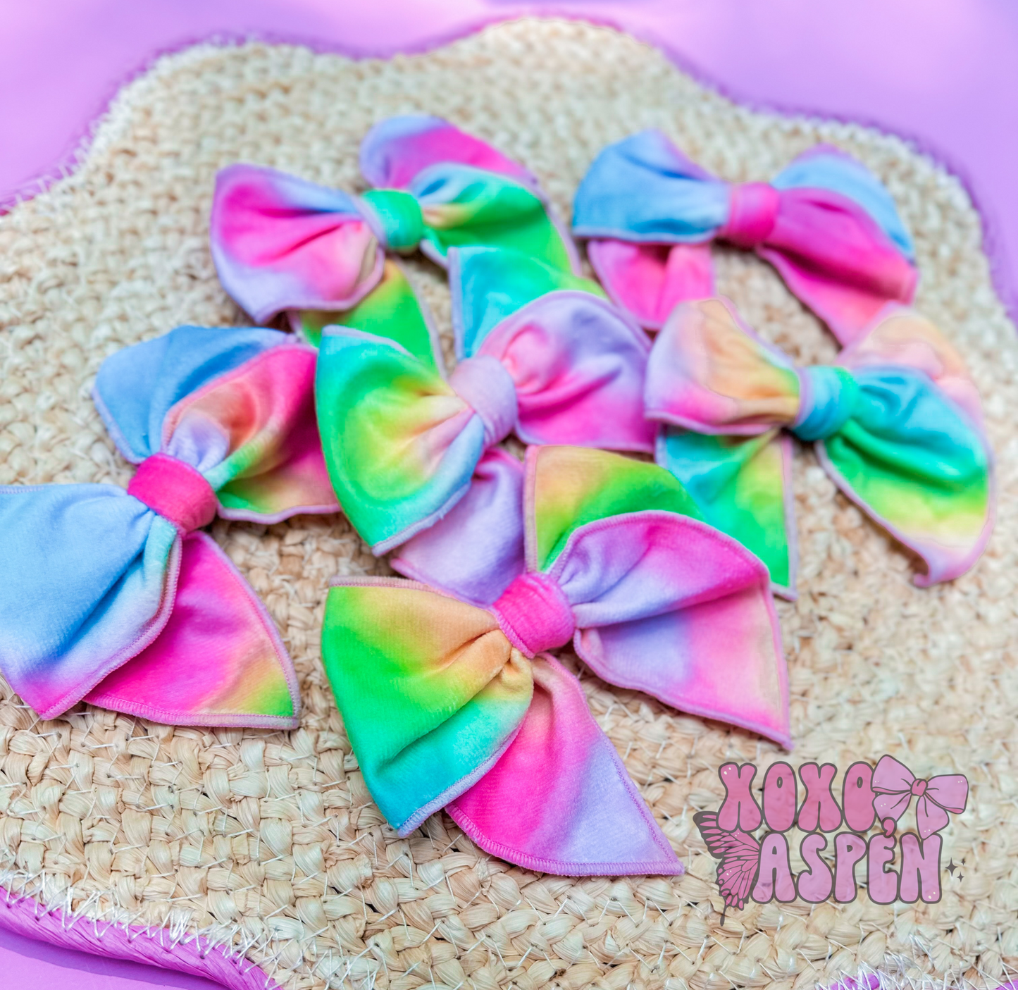 Rainbow Tie Dye Emmies - Velvet