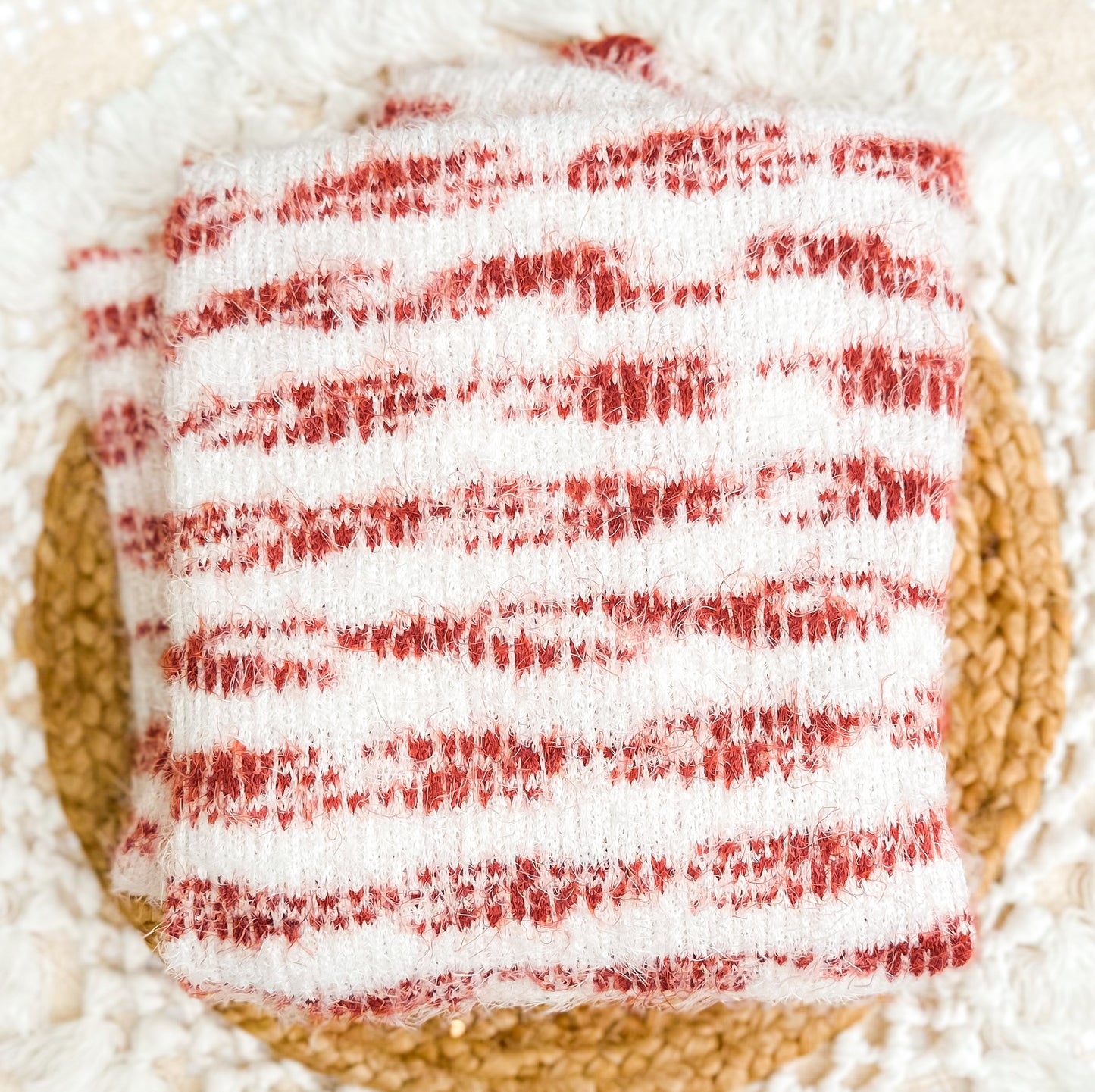 Rust Fuzzy Stripe - Piggies