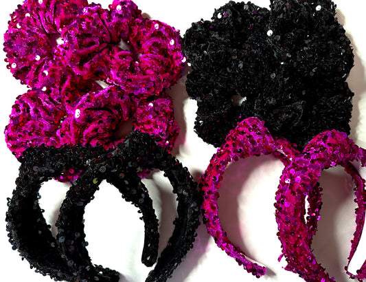 Sequin Scrunchies & Knotted Headbands