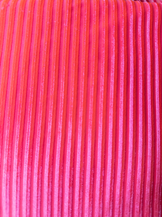 Neon Pink Ribbed Velvet - Headwrap