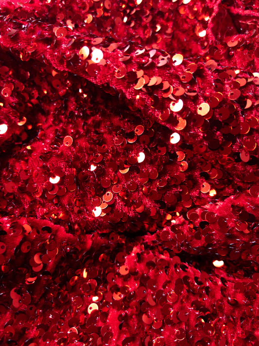 Red Sequin Velvet - Piggies