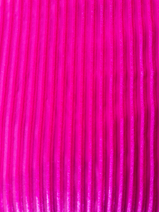 Neon Magenta Ribbed Velvet - Headwrap