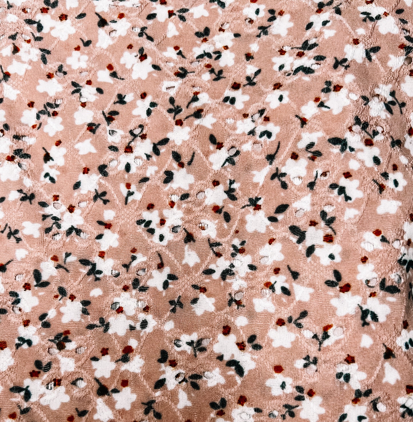 Pink Floral Eyelet - Piggies